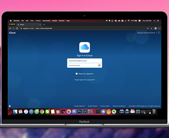 Bước 1: Truy cập vào icloud.com đăng nhập tài khoản iCloud của Apple